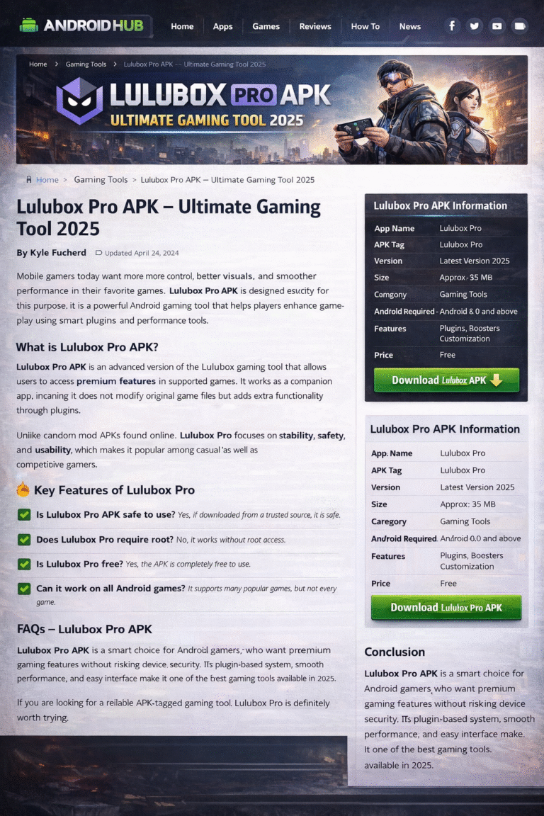 Lulubox Pro APK (Latest Version 2025) – Advanced Gaming Tool for Android