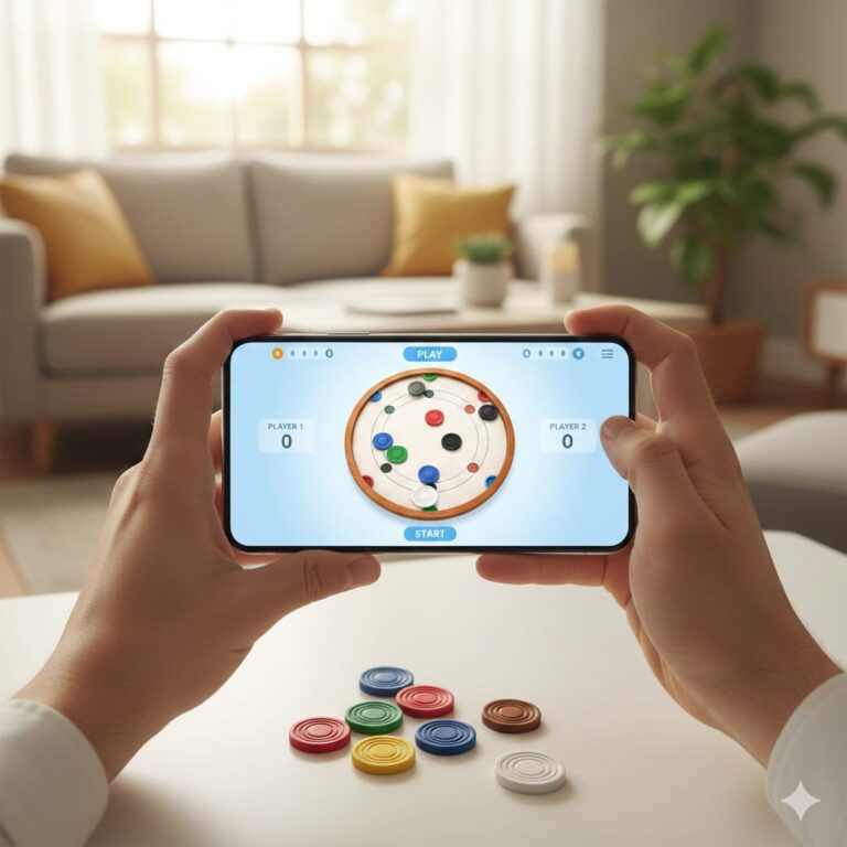 Lulubox Carrom mobile carrom gameplay on smartphone