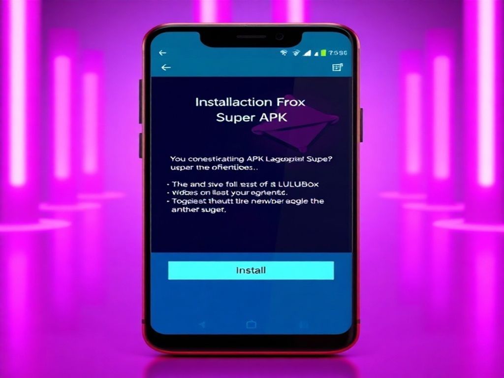 Installing Lulubox Super APK on Android device.